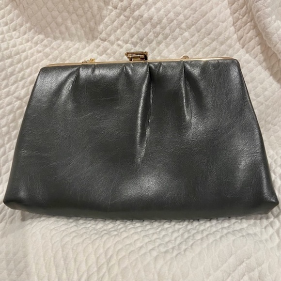 J10-Vintage Slate Gray 1960's Cocktail Purse/Clutch by Ande - Picture 2 of 6